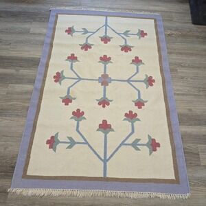Vintage Dhurri Turkish Style Rug Blanket 70X51 Indian Rug Tree Of Life ?